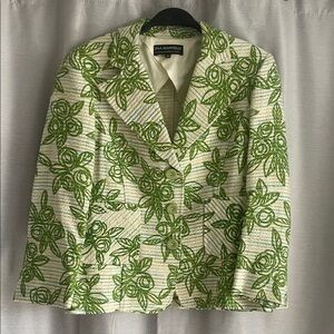 Green Floral Blazer by Gina Mantelli